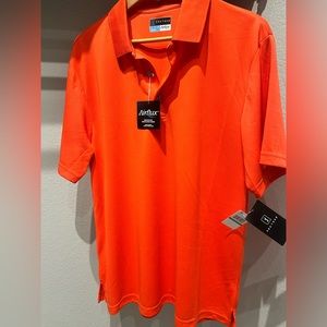 NWT PGA TOUR Men's Airflux Solid Mesh Short Sleeve Golf Polo Shirt. Size L